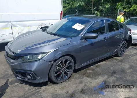 2020 Honda Civic Sport z USA, uszkodzony, nr VIN 2HGFC2F87LH600168